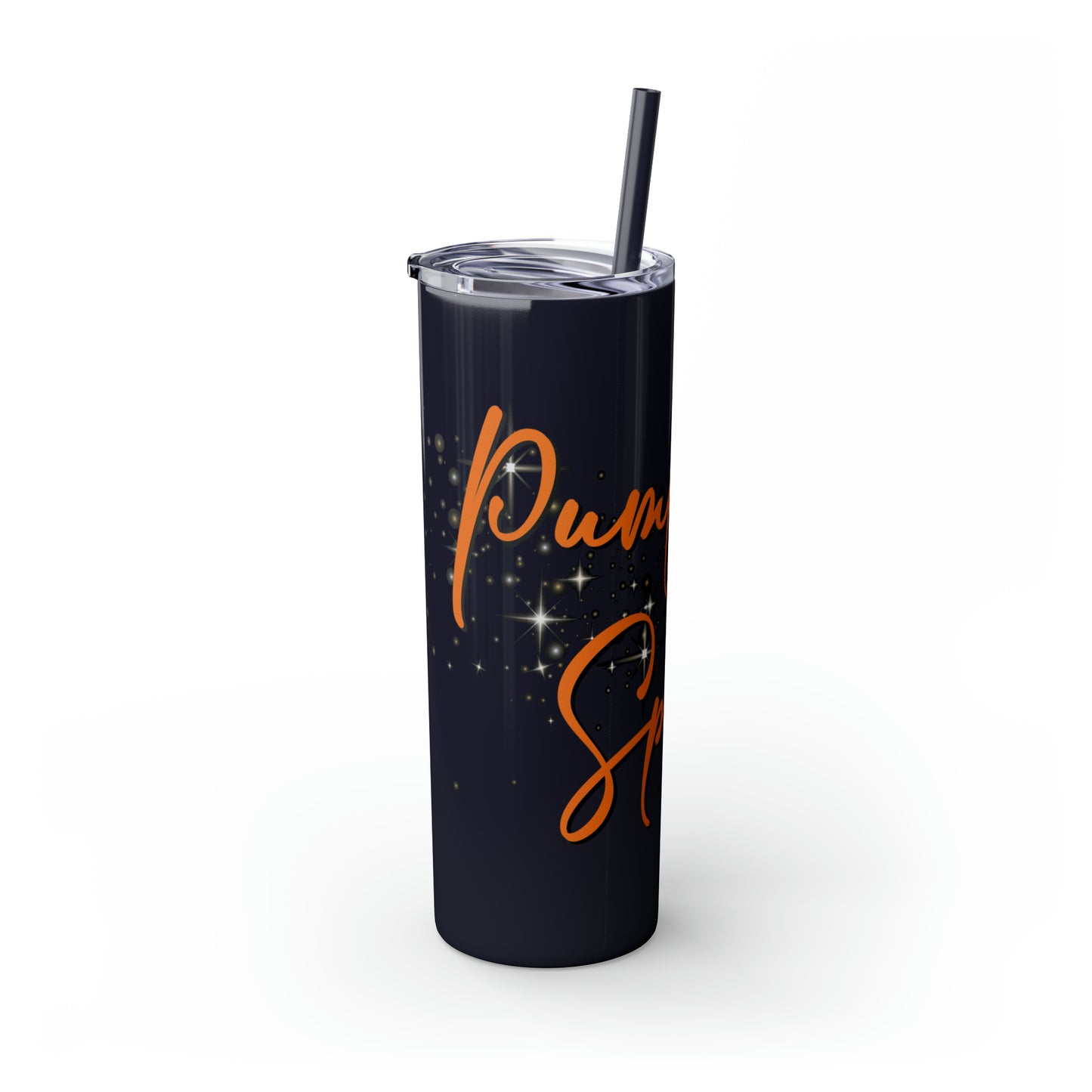 Skinny Tumbler with Straw, 20oz - Pumpkin Spiced