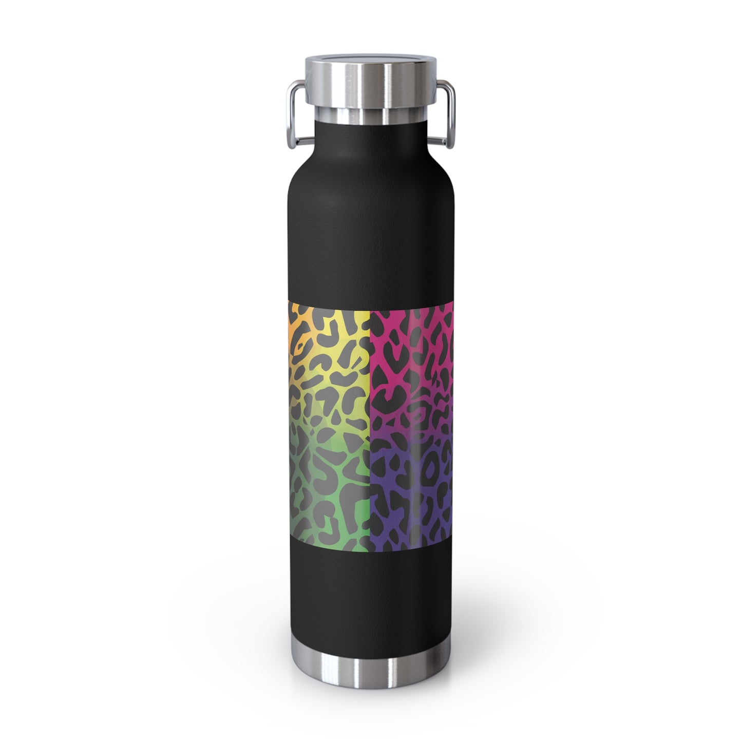 Copper Vacuum Insulated Bottle, 22oz - Rainbow Leopard