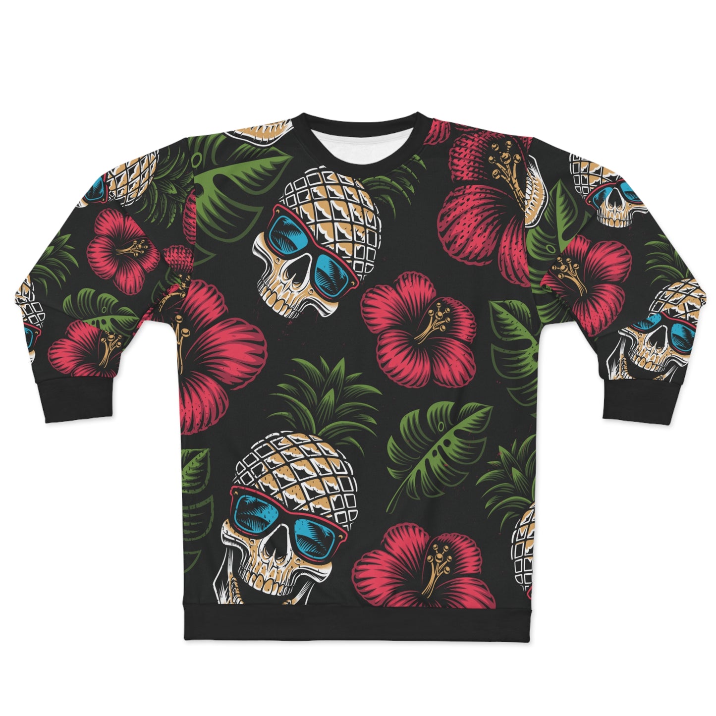 Unisex Sweatshirt (AOP)  - Tropical Skull