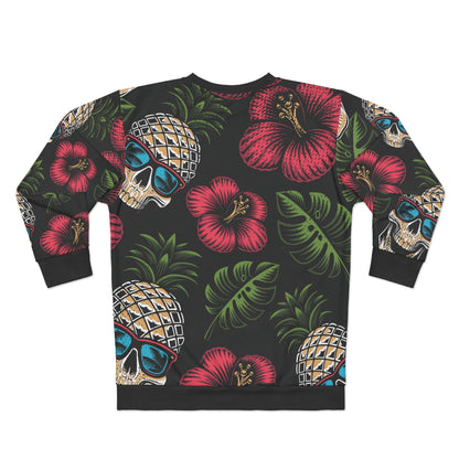 Unisex Sweatshirt (AOP)  - Tropical Skull