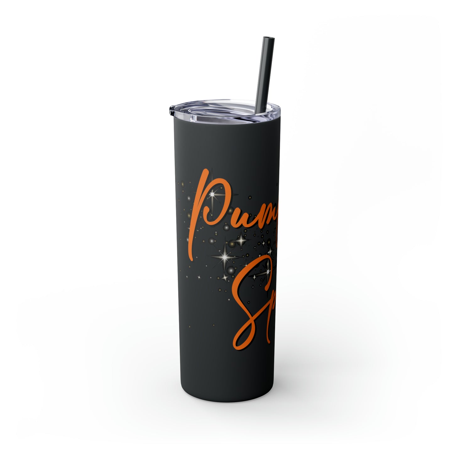 Skinny Tumbler with Straw, 20oz - Pumpkin Spiced