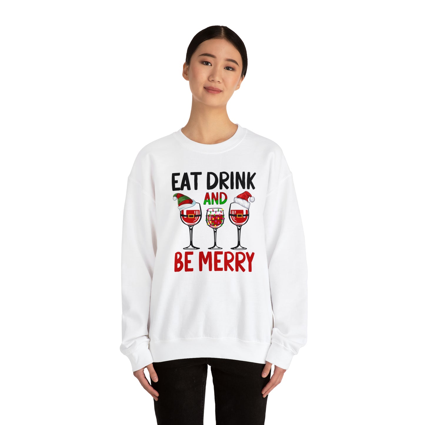 Unisex Heavy Blend™ Crewneck Sweatshirt - Eat, Drink and be Merry