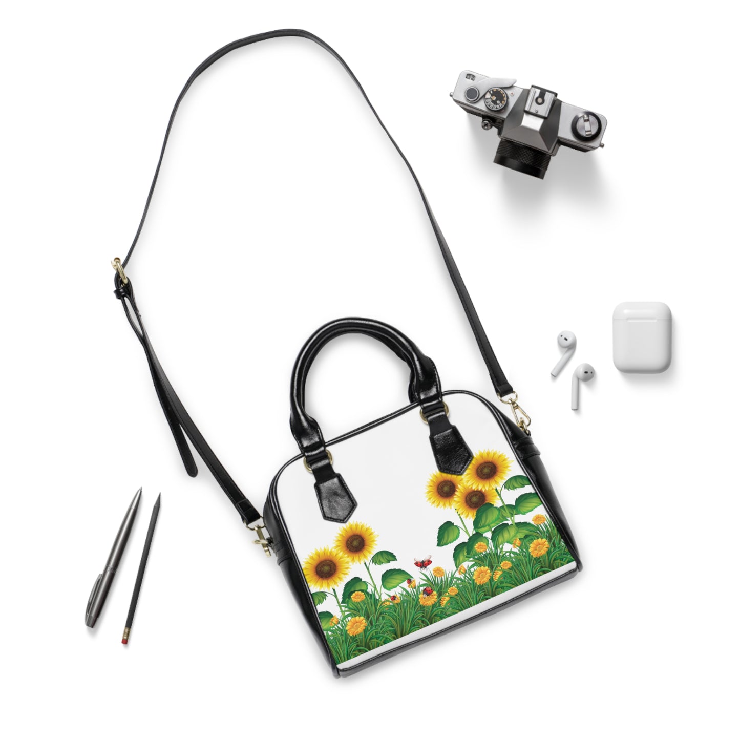 Shoulder Handbag - Sunflowers