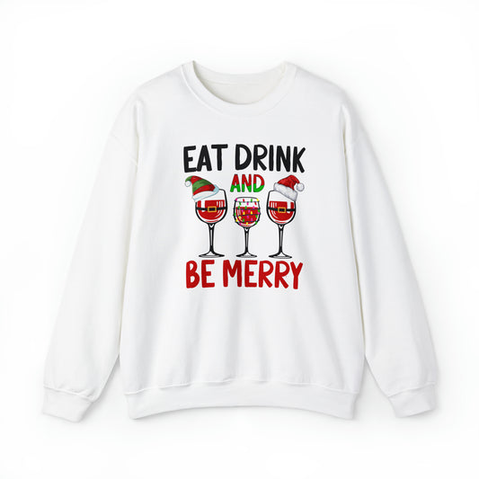 Unisex Heavy Blend™ Crewneck Sweatshirt - Eat, Drink and be Merry