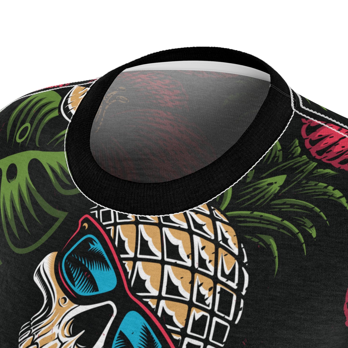 Women's Cut & Sew Tee (AOP) - Tropical Skull