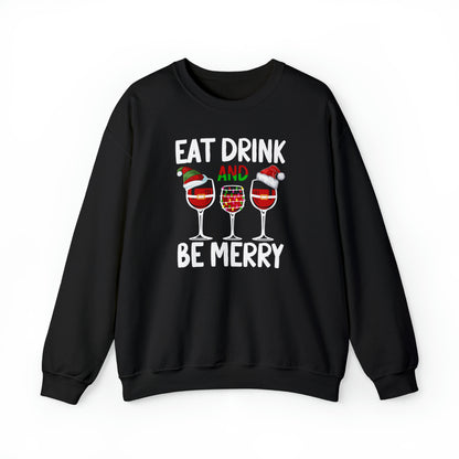 Unisex Heavy Blend™ Crewneck Sweatshirt - Eat, Drink and be Merry