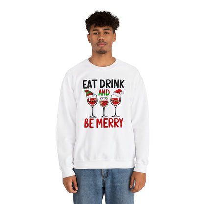 Unisex Heavy Blend™ Crewneck Sweatshirt - Eat, Drink and be Merry