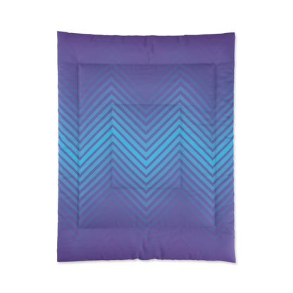 Comforter - Purple/Blue Zig Zag