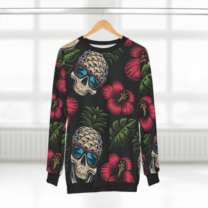 Unisex Sweatshirt (AOP)  - Tropical Skull