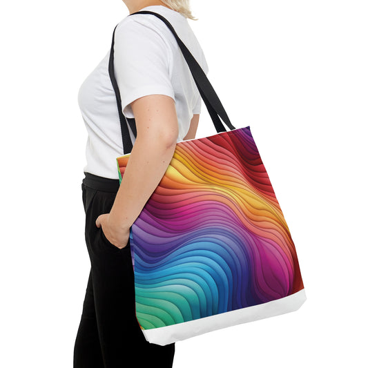 Tote Bag (AOP) - Rainbow Waves