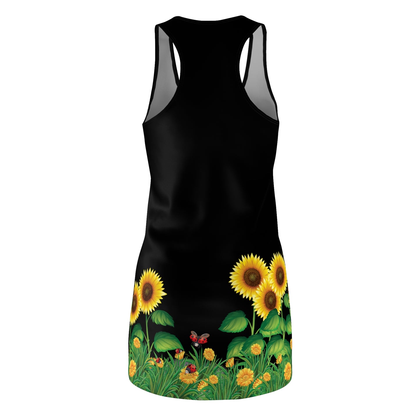 Women's Cut & Sew Racerback Dress (AOP) - Sunflowers