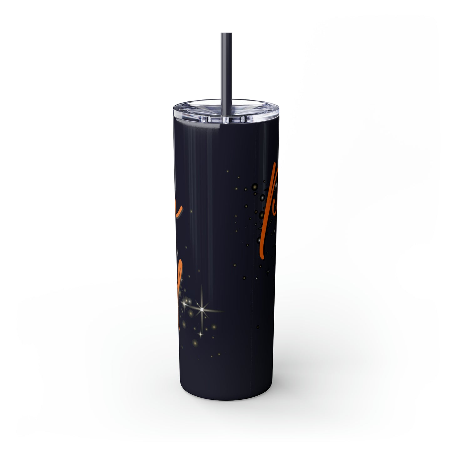 Skinny Tumbler with Straw, 20oz - Pumpkin Spiced