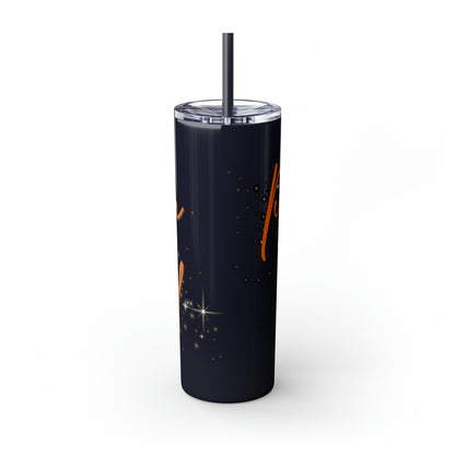 Skinny Tumbler with Straw, 20oz - Pumpkin Spiced