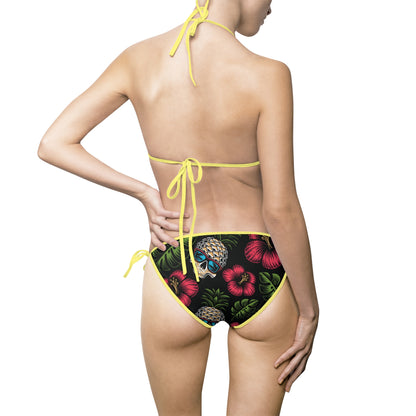 Women's Bikini Swimsuit (AOP) -Tropical Skull