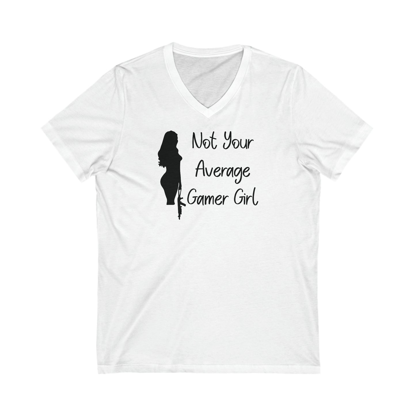 Unisex Jersey Short Sleeve V-Neck Tee  -Gamer Girl