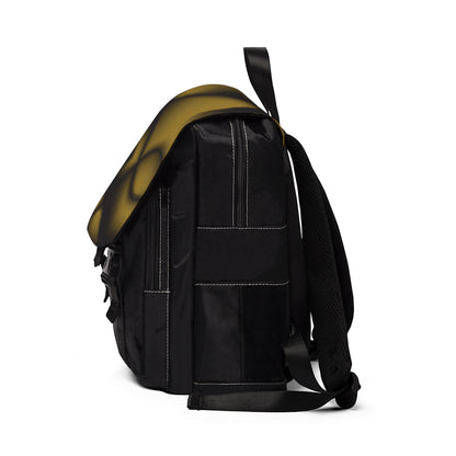 Unisex Casual Shoulder Backpack - Gold Gradient