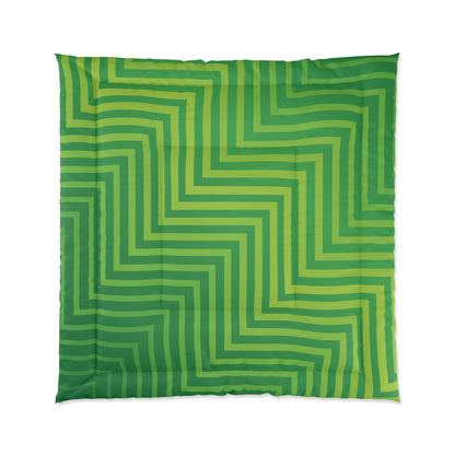 Comforter - Green Zig Zag