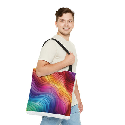 Tote Bag (AOP) - Rainbow Waves