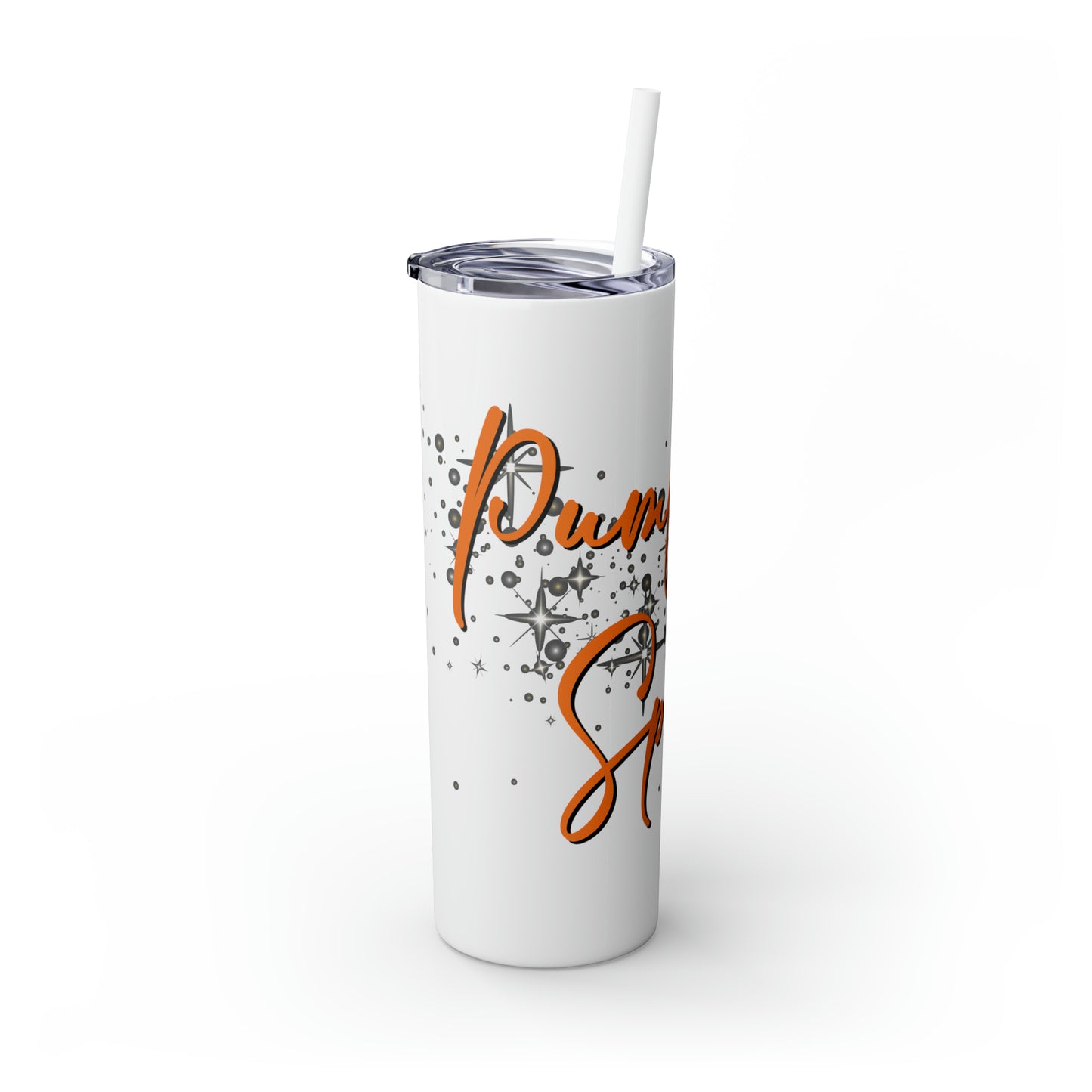 Skinny Tumbler with Straw, 20oz - Pumpkin Spiced