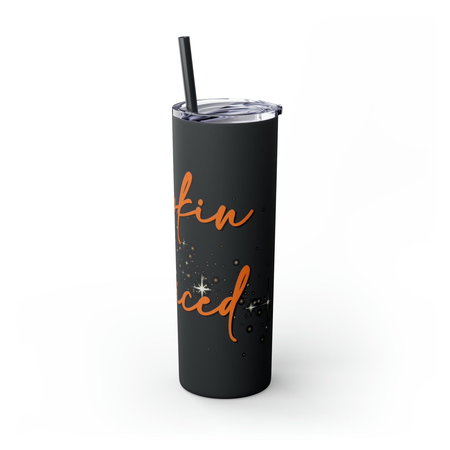 Skinny Tumbler with Straw, 20oz - Pumpkin Spiced