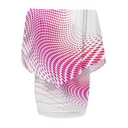 Womens Off-the-shoulder Tube Dress - Pink Vortex