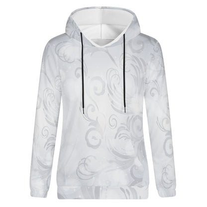 Womens Lightweight All Over Printing Hoodie Sweatshirt - Grey Swirl