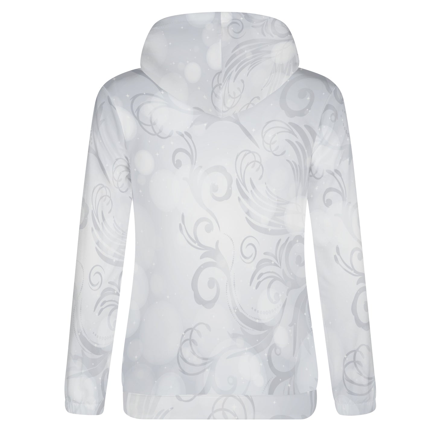 Womens Lightweight All Over Printing Hoodie Sweatshirt - Grey Swirl