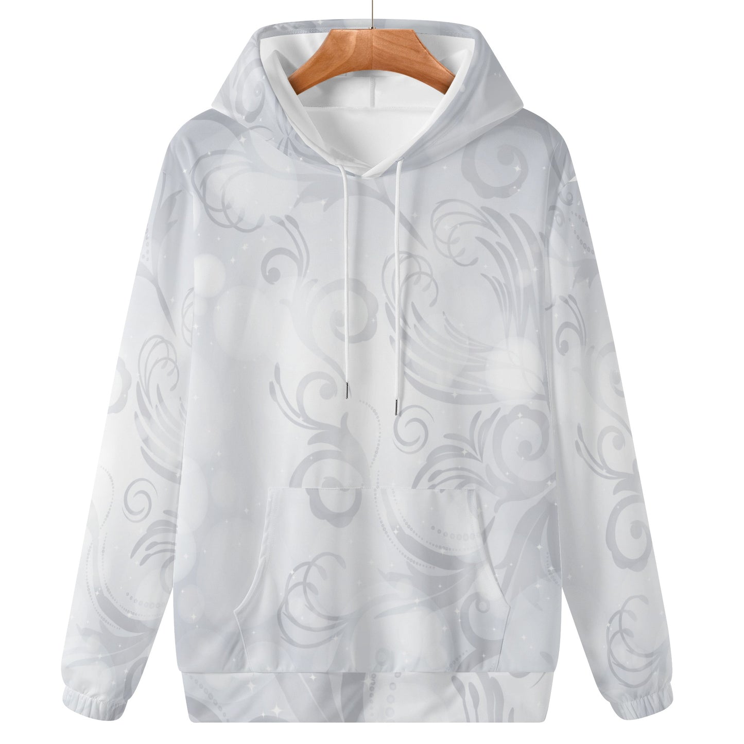 Womens Lightweight All Over Printing Hoodie Sweatshirt - Grey Swirl