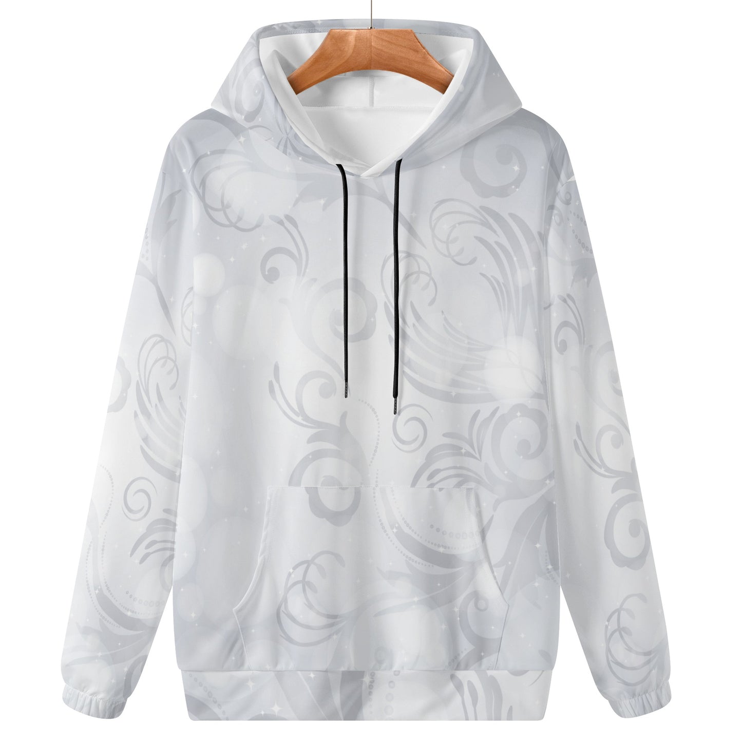 Womens Lightweight All Over Printing Hoodie Sweatshirt - Grey Swirl