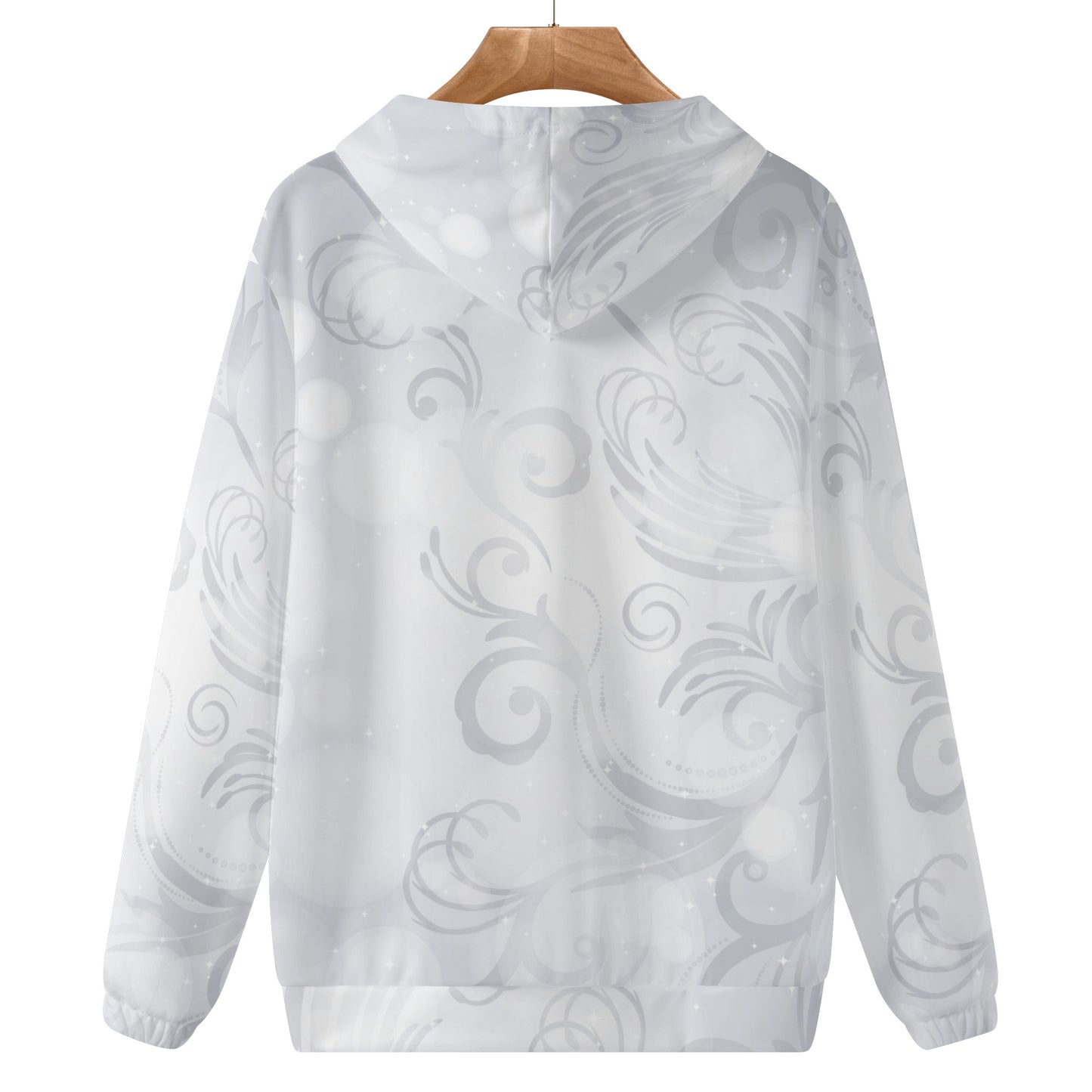 Womens Lightweight All Over Printing Hoodie Sweatshirt - Grey Swirl