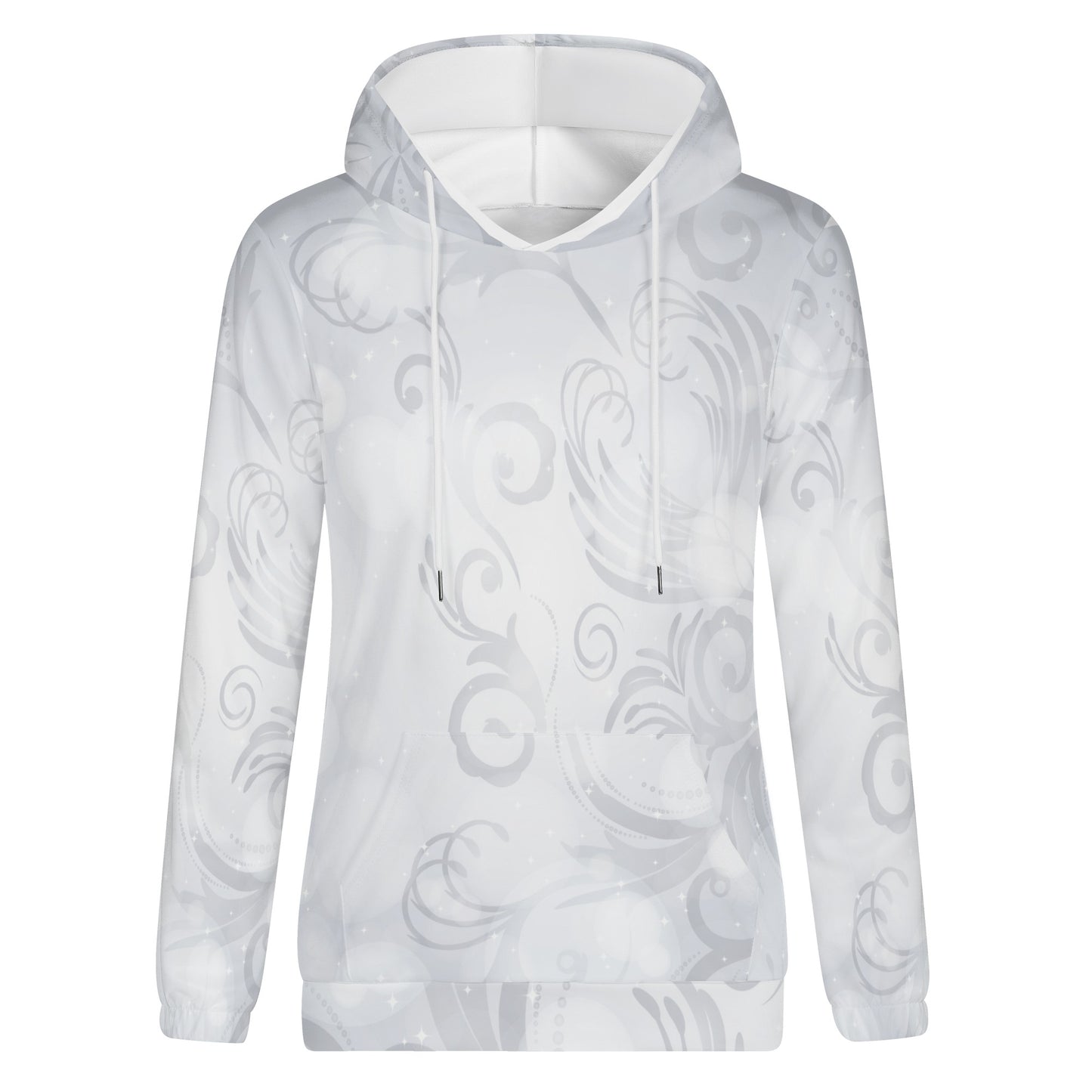 Womens Lightweight All Over Printing Hoodie Sweatshirt - Grey Swirl