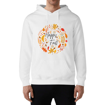 Front & Back Printing Adult Cotton Hoodie - Happy Fall