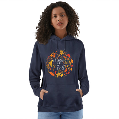 Front & Back Printing Adult Cotton Hoodie - Happy Fall