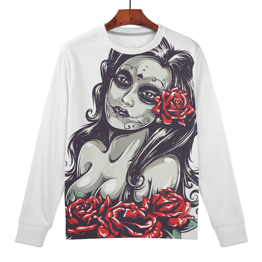 Womens All Over Print Sweater - Day of the Dead Girl