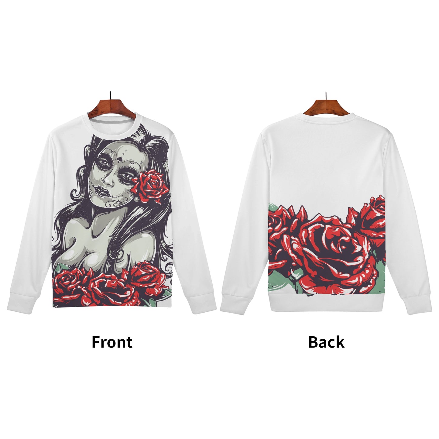 Womens All Over Print Sweater - Day of the Dead Girl