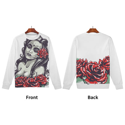 Womens All Over Print Sweater - Day of the Dead Girl