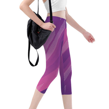 Womens Capris - Purple Track