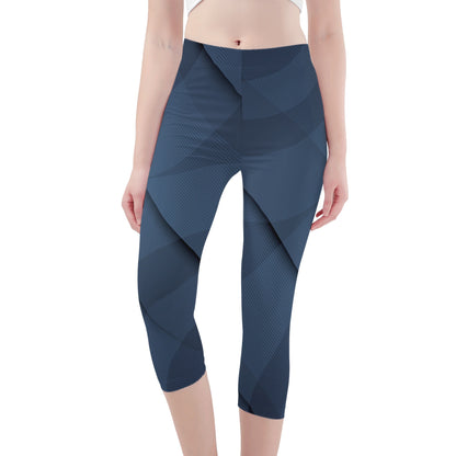 Womens Capris - Blue line