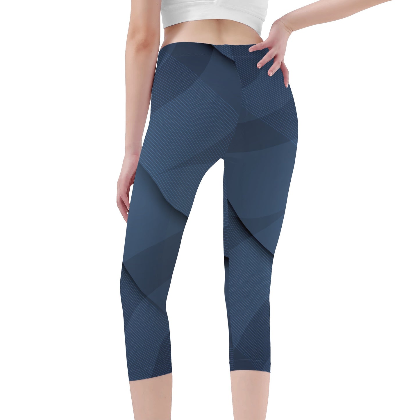 Womens Capris - Blue line