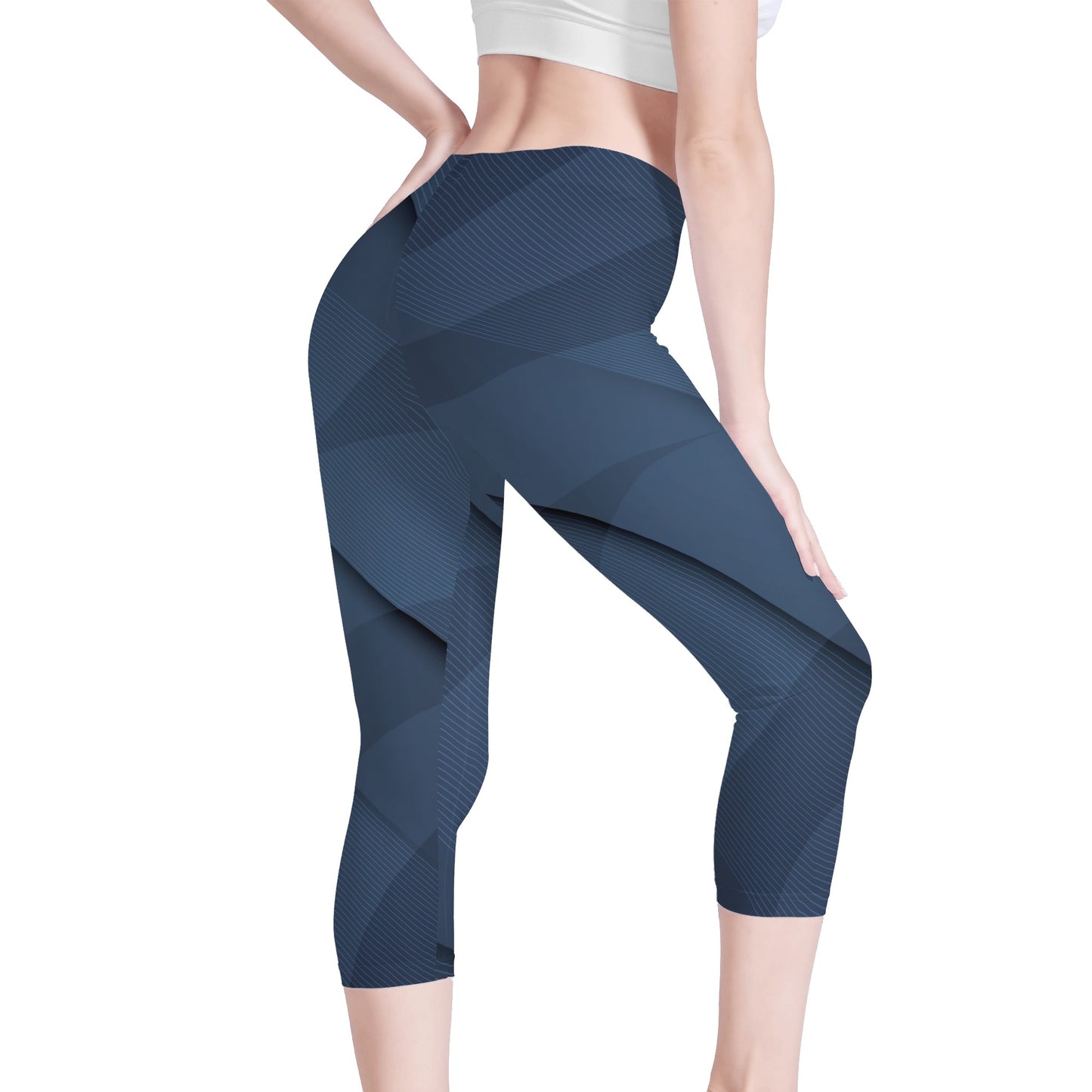 Womens Capris - Blue line