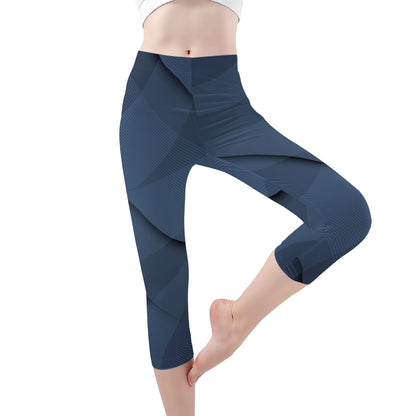 Womens Capris - Blue line