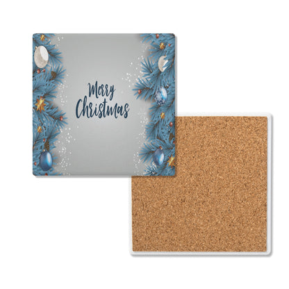 Square Ceramic Coasters - Merry Christmas