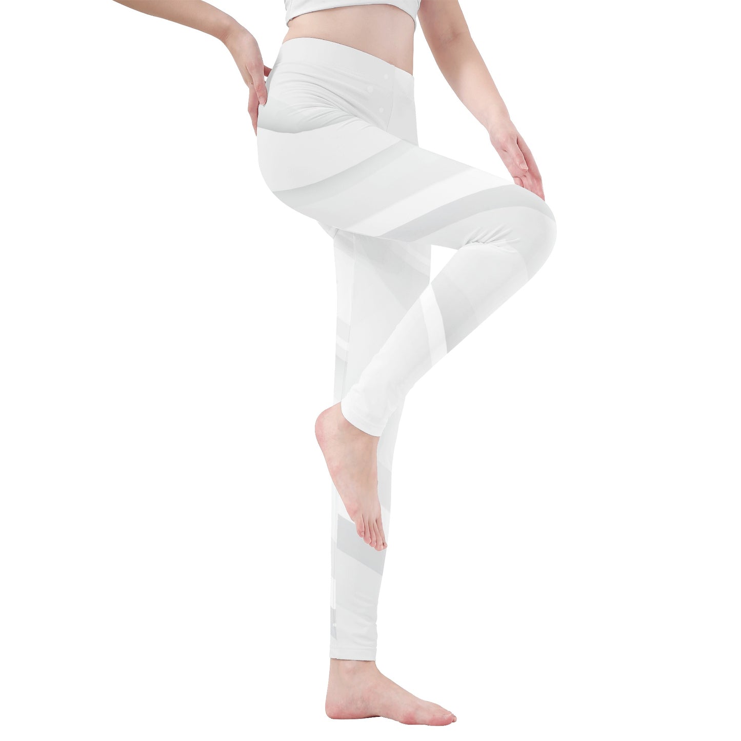 Womens Leggings - Modern White