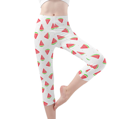 Womens Capris - Watermelons