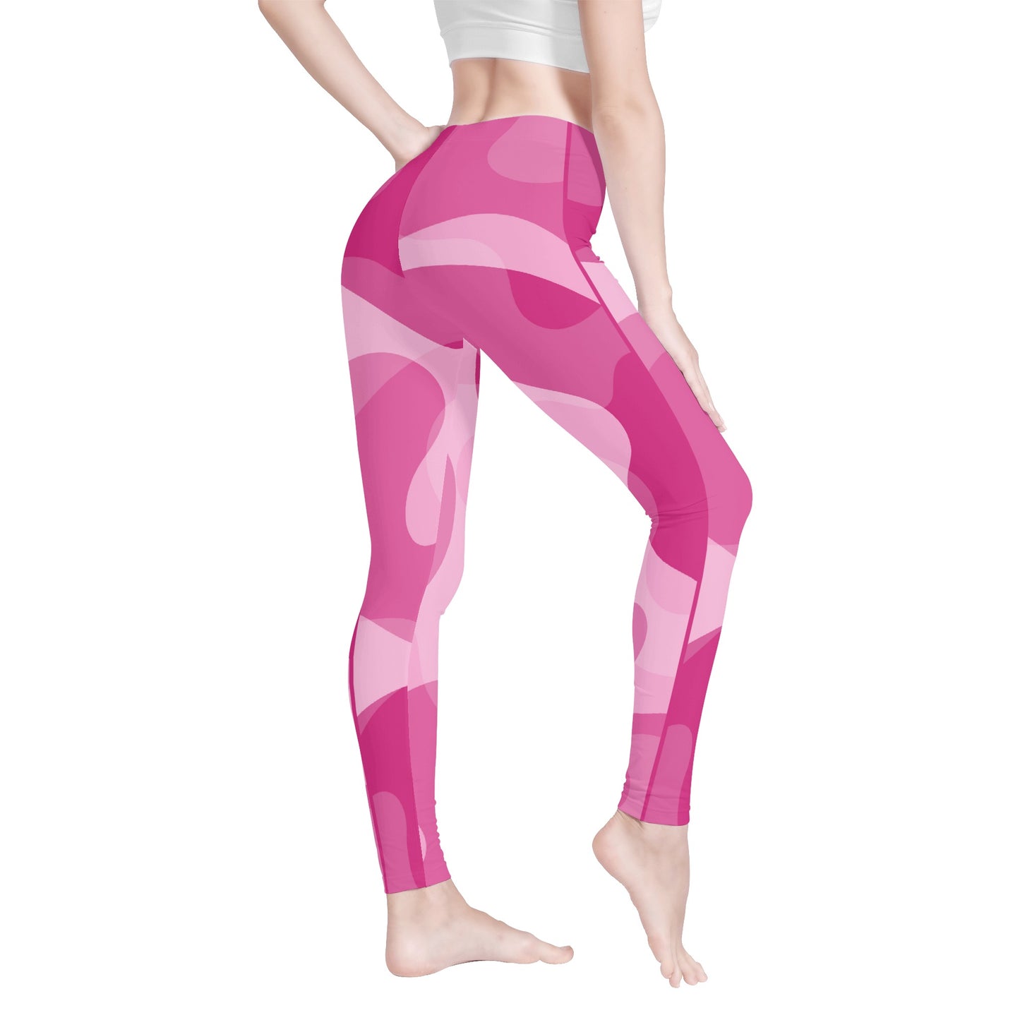 Womens Leggings - Pink Swirl