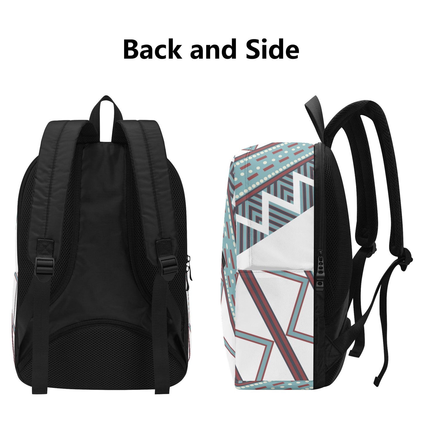 New Half Printing Laptop Backpack - Aztec