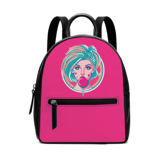 Cute PU Backpack - Lollipop Girl