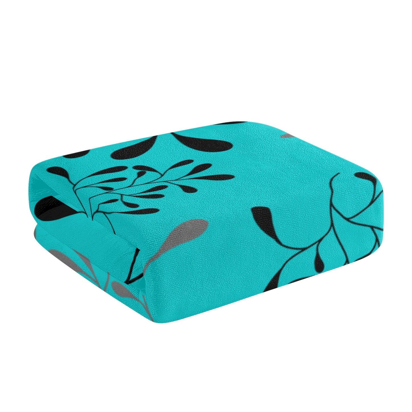 Bath Towel - Teal Leaf