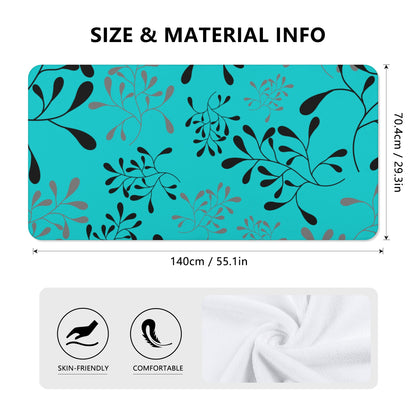 Bath Towel - Teal Leaf