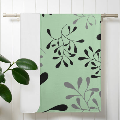 Bath Towel - Green Leaf